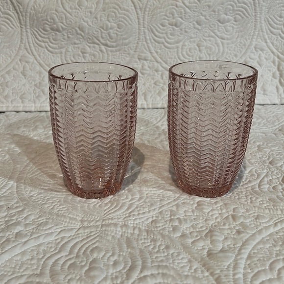 Godinger Dining Godinger Twill Highball Glasses In Pink Set Of 2